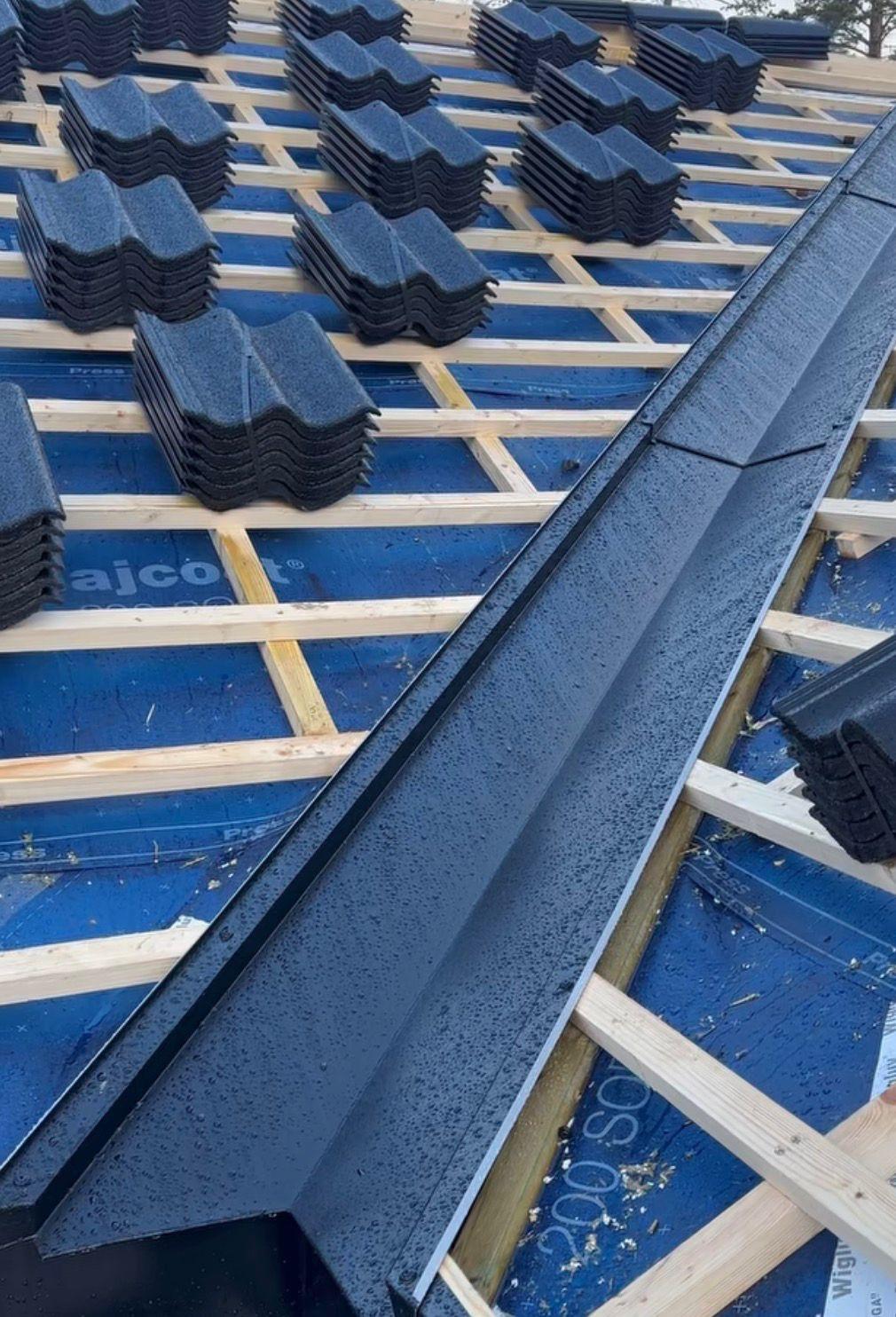 Detail moderner Dachziegel